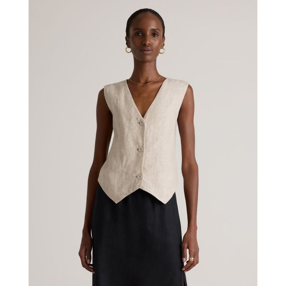 Quince Cream Sleeveless Vest NWT